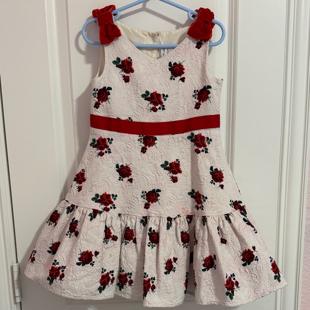 Janie and Jack Red Floral Kids Dress